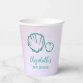 Gobelets En Papier Baby shower de coquillage (Recto)