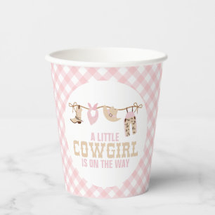 Gobelets En Papier Baby shower de cowgirl occidentale rose