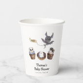 Gobelets En Papier Baby shower de cupcake Little Boo Halloween (Verso)