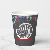 Gobelets En Papier Baby shower de dessin Chalkboard Watermelon (Recto)