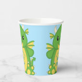 Gobelets En Papier Baby shower de dragon bleu (Gauche)