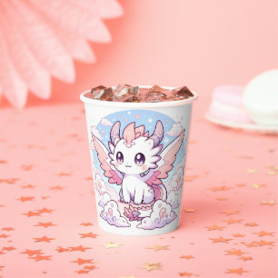 Gobelets En Papier Baby shower de dragon doux enchanté