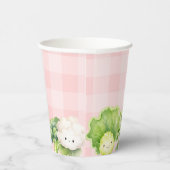 Gobelets En Papier Baby shower de fille rose de bébé cultivé localeme (Droite)