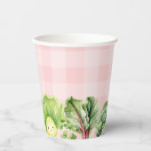 Gobelets En Papier Baby shower de fille rose de bébé cultivé localeme (Recto)