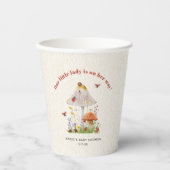 Gobelets En Papier Baby shower de fleurs de champignons de la petite  (Recto)