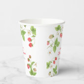 Gobelets En Papier Baby shower de fraise doux simple (Gauche)