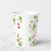 Gobelets En Papier Baby shower de fraise doux simple (Droite)