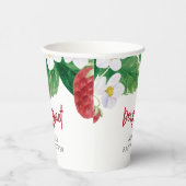Gobelets En Papier Baby shower de fraises sucrées (Droite)