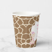 Gobelets En Papier Baby shower de Giraffe Rose Cute (Droite)