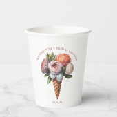 Gobelets En Papier Baby Shower de glace rustique bohème (Recto)