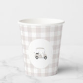 Gobelets En Papier Baby shower de golf neutre (Recto)