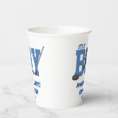 Gobelets En Papier Baby shower de hockey sur glace (Gauche)