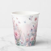 Gobelets En Papier Baby shower de jardin de fées (Recto)