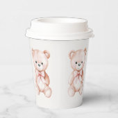 Gobelets En Papier Baby shower de la fille Teddy Bear (Droite)