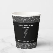 Gobelets En Papier Baby shower de la Parties scintillant noire Little (Recto)