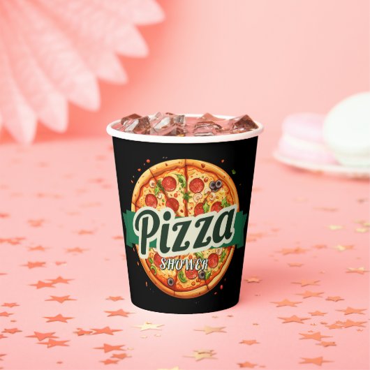 Gobelets En Papier Baby shower de la Pizza moderne (Insitu)