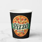Gobelets En Papier Baby shower de la Pizza moderne (Recto)