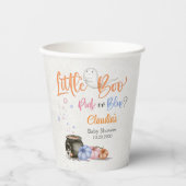 Gobelets En Papier Baby shower de la révélation de genre Halloween (Recto)