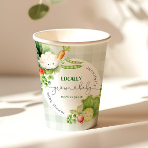 Gobelets En Papier Baby shower de marché des baby Farmers cultivés lo