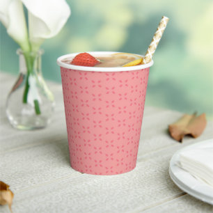 Gobelets En Papier Baby shower de Motif de graines de pomme rose Whim