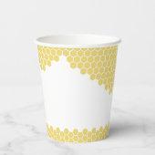 Gobelets En Papier Baby shower de nid d'abeille mignonne (Verso)