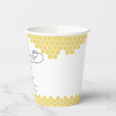 Gobelets En Papier Baby shower de nid d'abeille mignonne (Gauche)