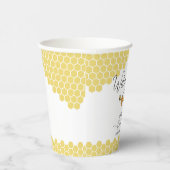 Gobelets En Papier Baby shower de nid d'abeille mignonne (Droite)