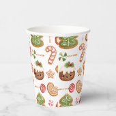 Gobelets En Papier Baby shower de Noël en pain d'épices (Droite)