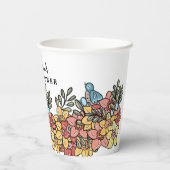 Gobelets En Papier Baby shower de Pâques du printemps (Verso)