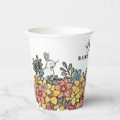 Gobelets En Papier Baby shower de Pâques du printemps (Recto)