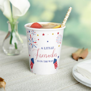 Gobelets En Papier baby shower de pétards de l'Indépendance du 4 juil
