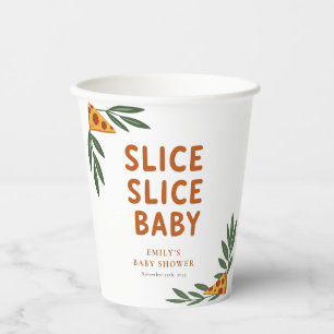 Gobelets En Papier Baby shower de pizza pour bébés Slice Slice