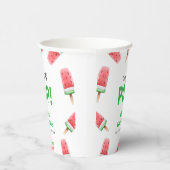Gobelets En Papier Baby shower de Popcicule de crème glacée Watermelo (Droite)