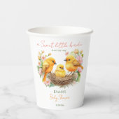 Gobelets En Papier Baby shower de printemps de l'éclosion de petits o (Verso)