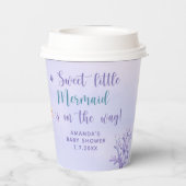 Gobelets En Papier Baby shower De Sirènes Sous La Mer (Verso)