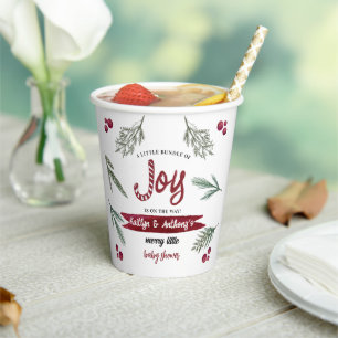 Gobelets En Papier Baby shower de Sucre de canne moderne Watercolor "