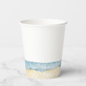 Gobelets En Papier Baby shower de Surf côtier aquarelle (Verso)