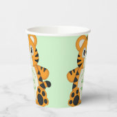 Gobelets En Papier Baby shower de tigre vert (Gauche)