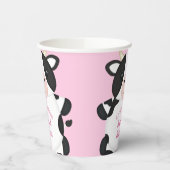 Gobelets En Papier Baby shower de vache rose (Gauche)