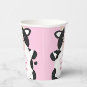 Gobelets En Papier Baby shower de vache rose (Droite)
