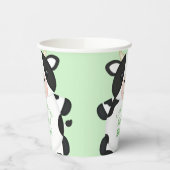 Gobelets En Papier Baby shower de vache vert (Gauche)