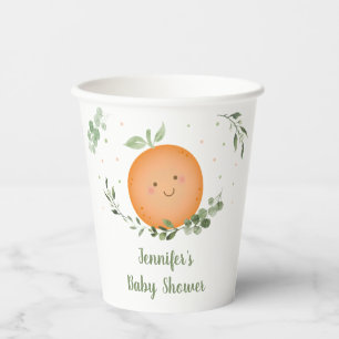 Gobelets En Papier Baby shower de verdure de Little Cutie