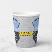 Gobelets En Papier Baby shower des agents de police (Droite)