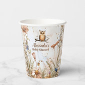 Gobelets En Papier Baby shower des animaux forestiers (Verso)