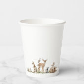Gobelets En Papier Baby shower des animaux forestiers (Verso)