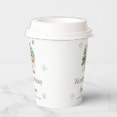 Gobelets En Papier Baby shower des lapins d'hiver (Droite)