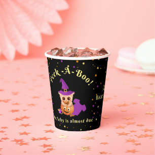 Gobelets En Papier Baby shower d'Halloween Peek-A-Boo