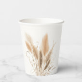 Gobelets En Papier Baby shower d'herbe Pampas (Verso)