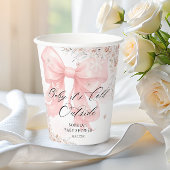Gobelets En Papier Baby shower d'hiver de Bow rose