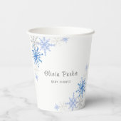 Gobelets En Papier Baby shower d'hiver de Flèches d'aquarelle simple (Verso)